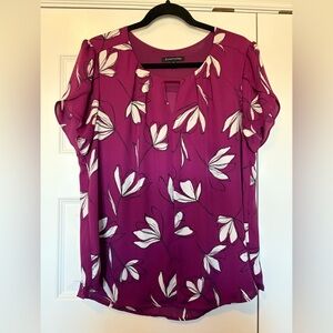 41 Hawthorn Purple Floral Blouse